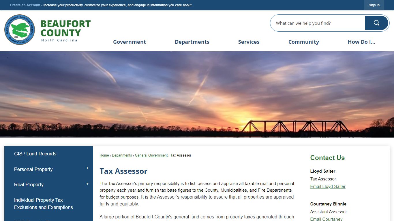 Tax Assessor | Beaufort County, NC